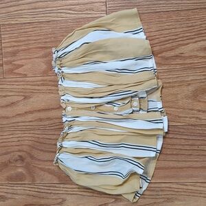 Faithfull the Brand striped tube top button front women's size 6